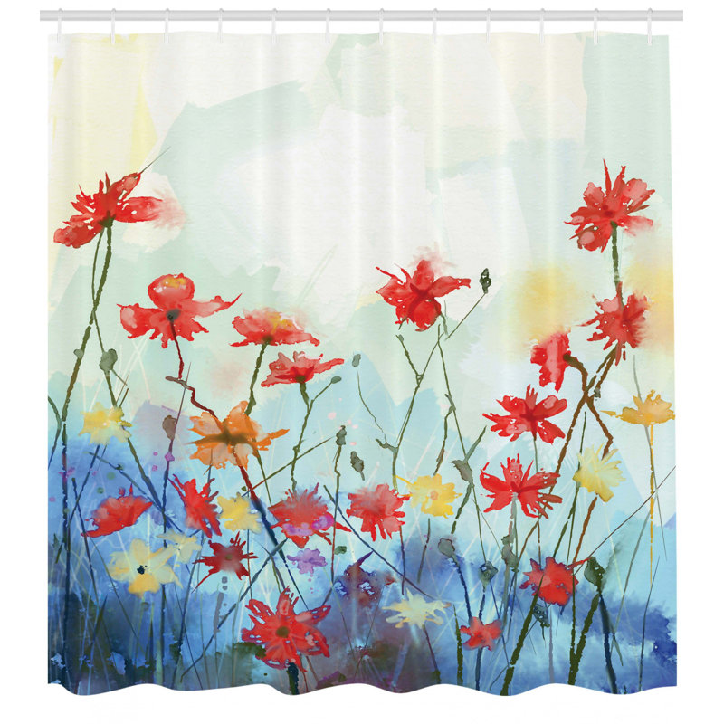 East Urban Home Ambesonne Flower Shower Curtain Composition