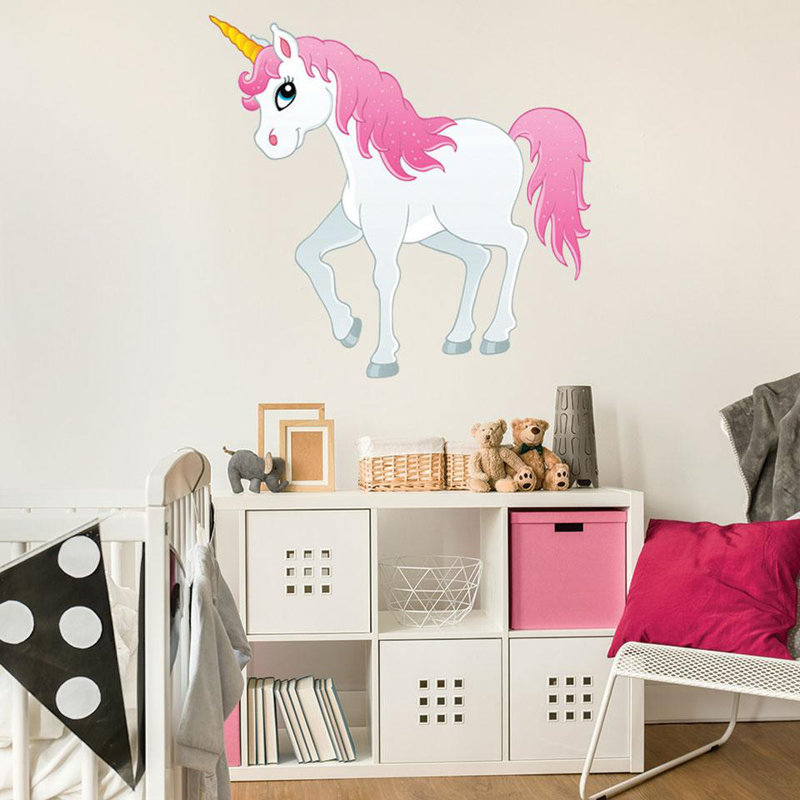 Harriet Bee Canisteo Pretty Unicorn Wall Decal Reviews Wayfair A dancing unicorn, a sitting unicorn, a playing unicorn and dreaming unicorn. wayfair