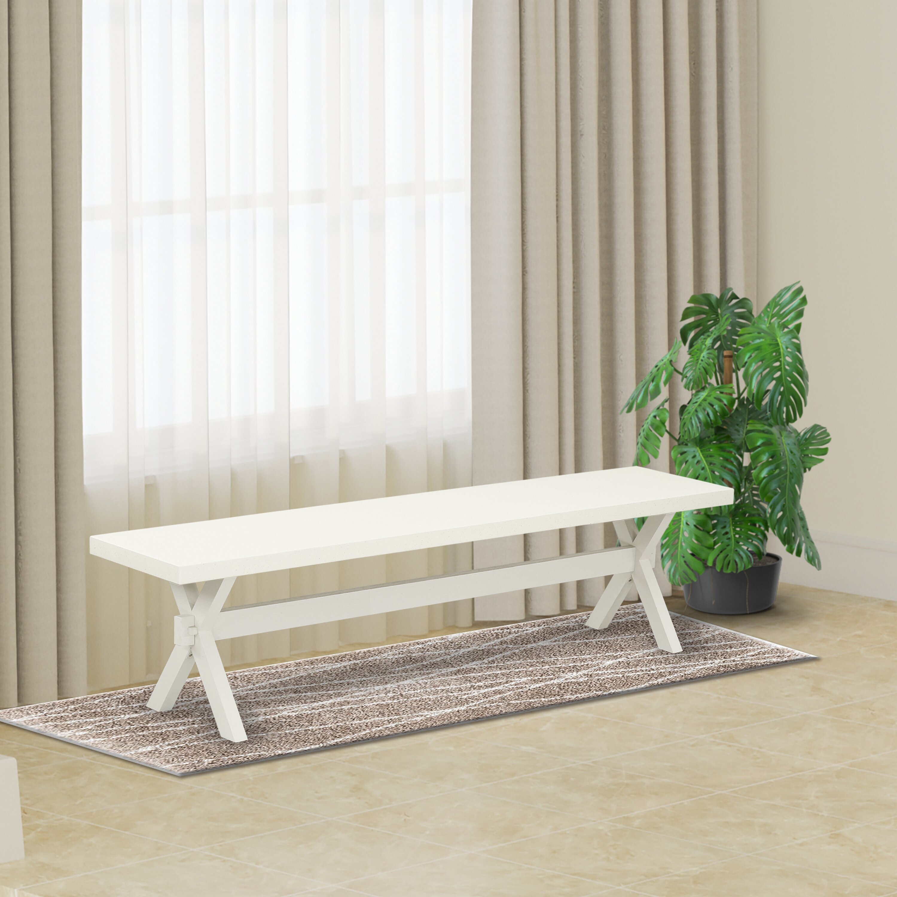 Long White Benches Youll Love In 2021 Wayfair