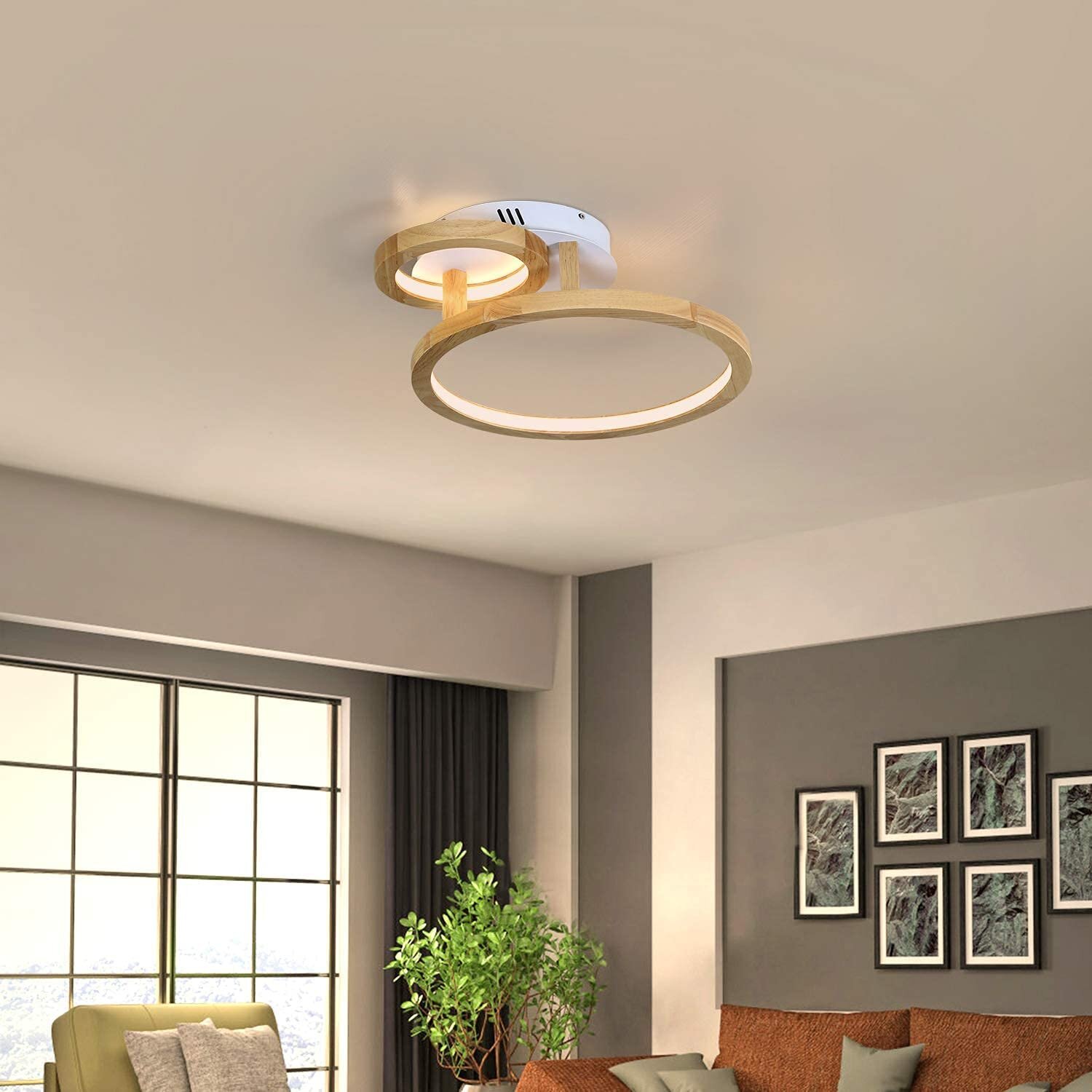 Hochwertige LED Deckenlampe Farbwechsler Fernbedienung D 25 cm Schlafzimmer 7 W 