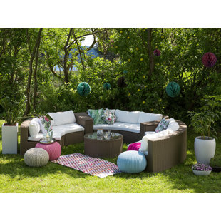 Garden Sofa Set With Storage Wayfair Co Uk Garden 6 Seater Rattan Effect Sofa Set