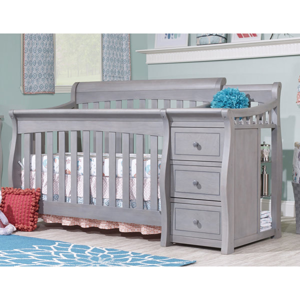 crib with built in changing table