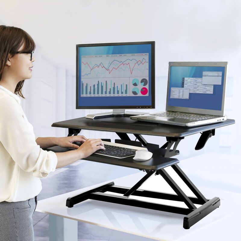 Seville Classics Airlift Airlift Height Adjustable Standing Desk