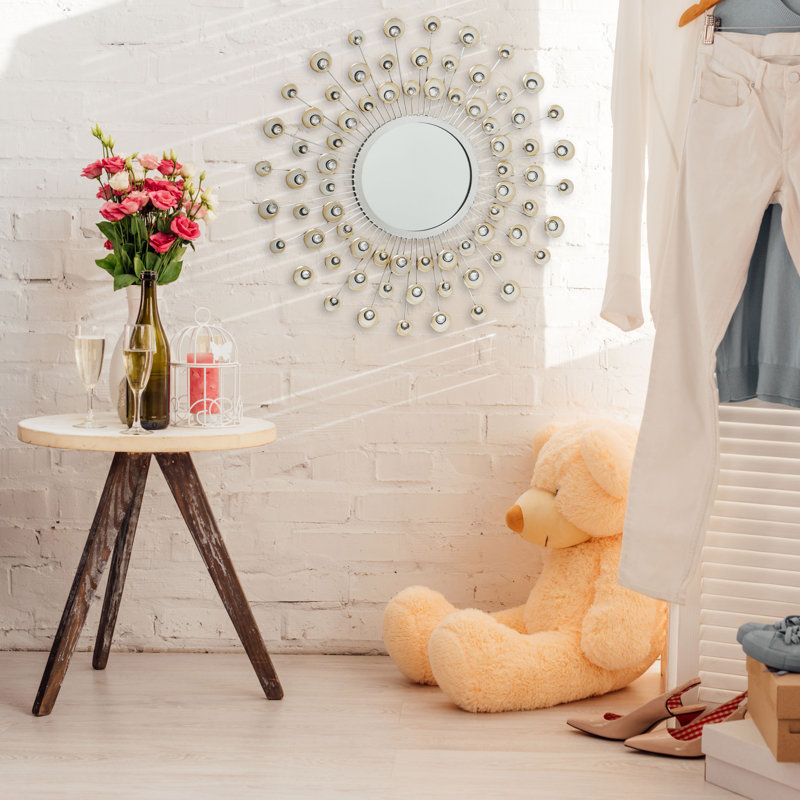 Bloomsbury Market Ameliore Oversized Champagne Sunburst Wall