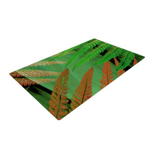 Alison Coxon Forest Fern Russet Green/Brown Area Rug