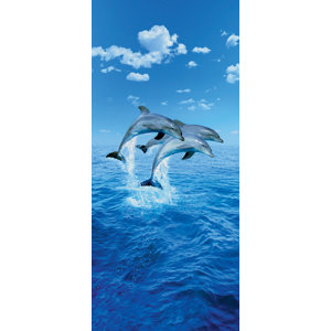 Ideal Decor Three Dolphins Wall Mural