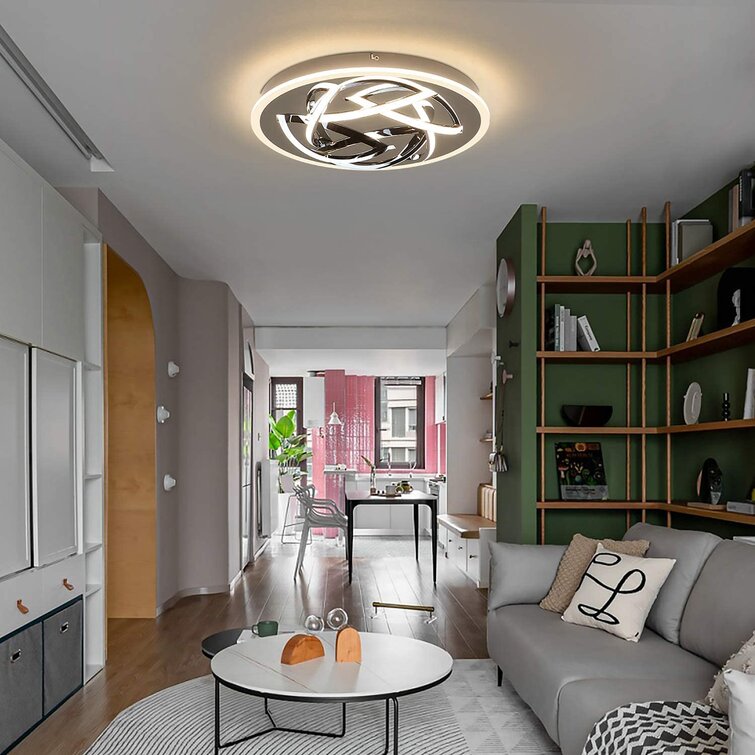Luxus Decken Lampe Wohn Ess Zimmer Strahler Textil Dielen Beleuchtung rund grau 