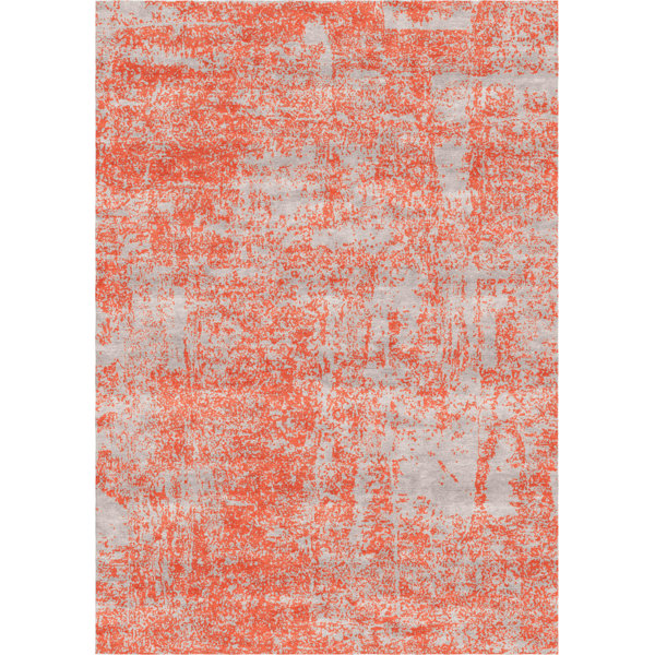 Bloomsbury Market Faunsdale Handloom Gray Japonica Rust Area Rug Wayfair