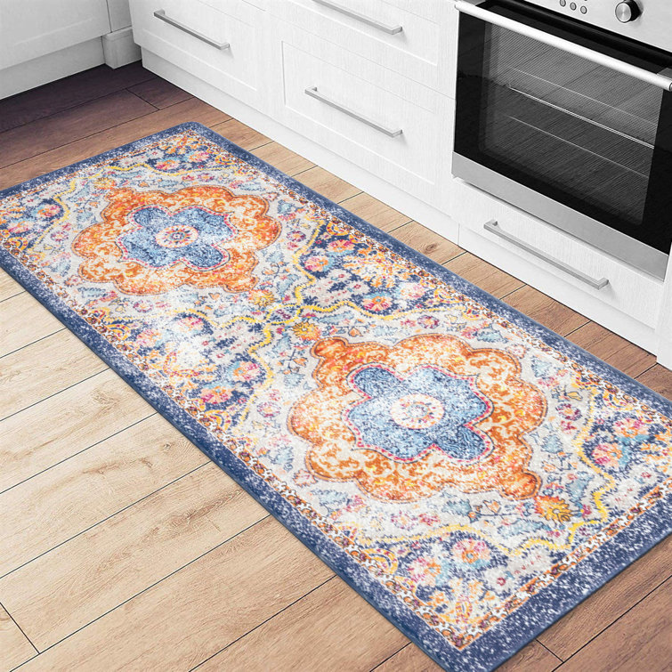 non skid back 3 GRAPE BRANCHES MS TEXTURED KITCHEN RUG / MAT 18" x 30" 