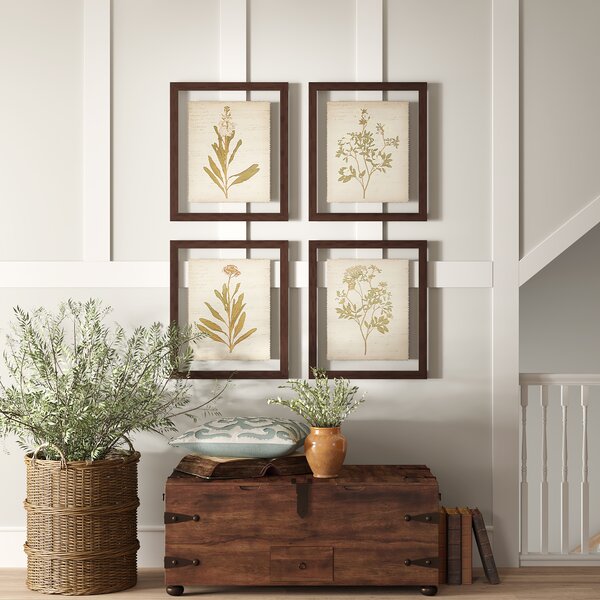 4 Piece Framed Painting Print Set & Reviews