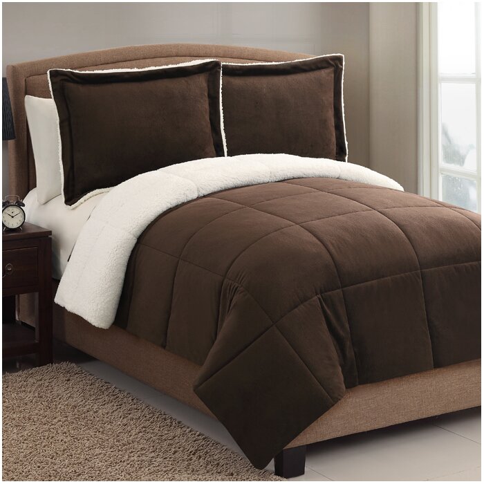 Red Barrel Studio Geneva Micro Mink Reversible Comforter Set