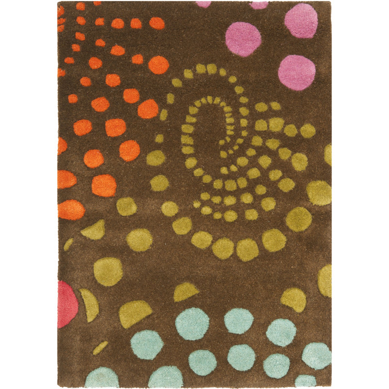 Latitude Run Chiara Hand Tufted Wool Brown Orange Pink Area Rug Reviews Wayfair