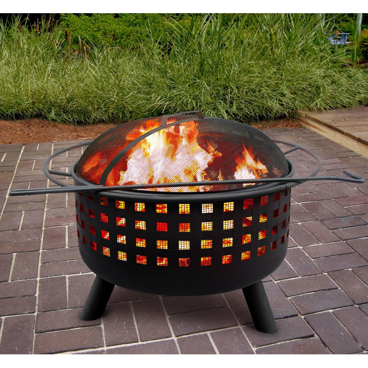 Landmann City Lights Memphis Steel Wood Burning Fire Pit & Reviews | Wayfair