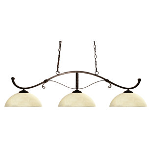 Go to store & view more images Fleur De Lis Living Bianca 3-Light Pool Table Lights Pendant