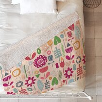 60 x 80 Deny Designs Sharon Turner Weave Mosaic Fleece Throw Blanket 