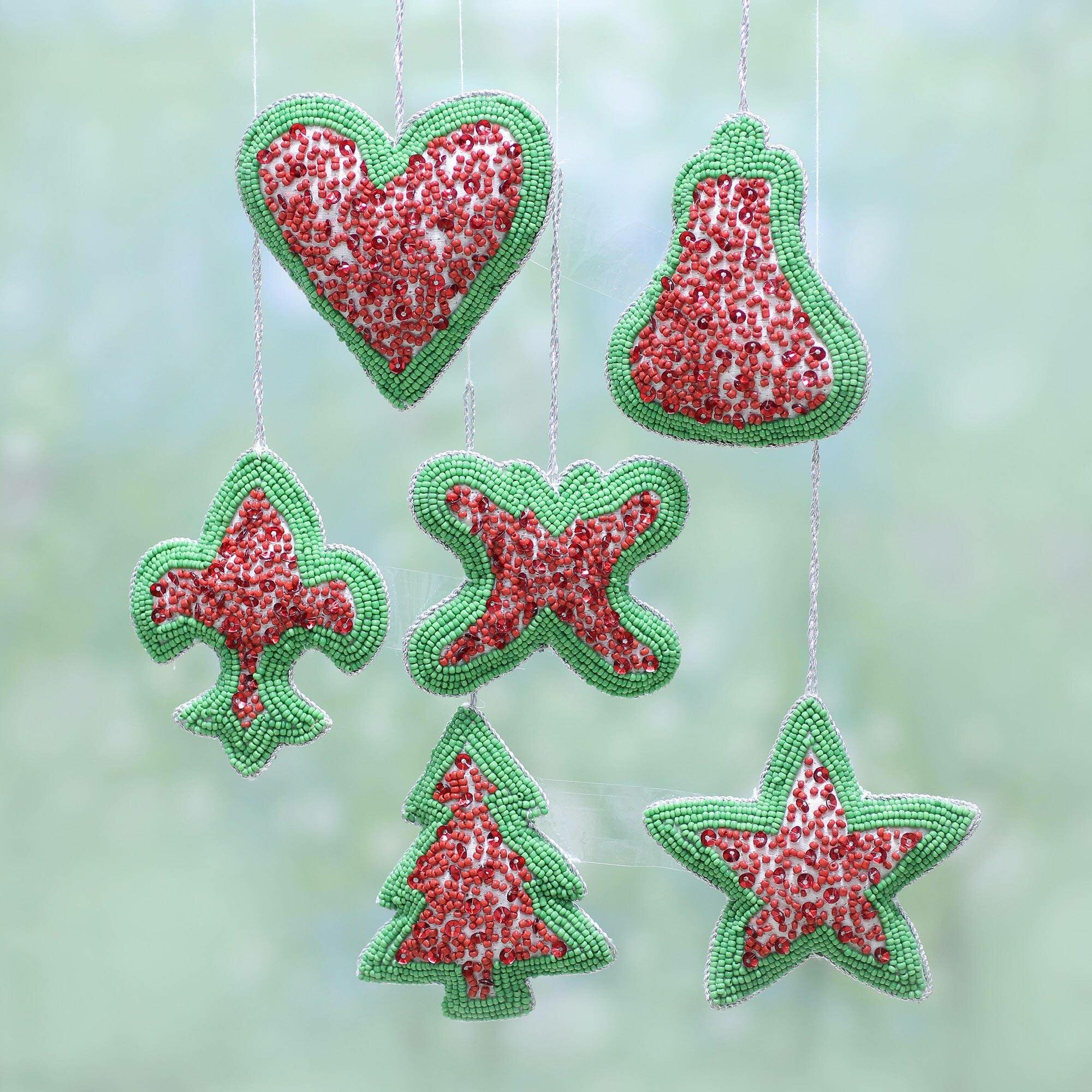 beaded christmas ornaments