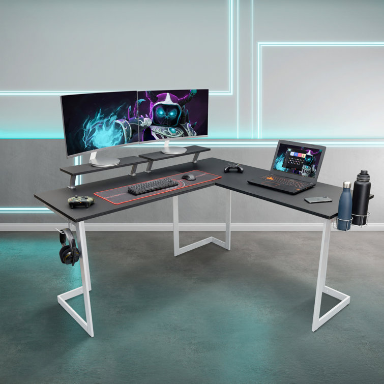 l shaped gaming desk wayfair