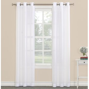 Linda Solid Sheer Grommet Single Curtain Panel