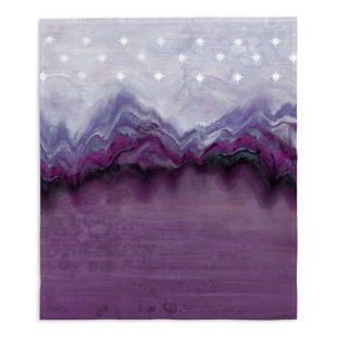 purple and grey tapestry