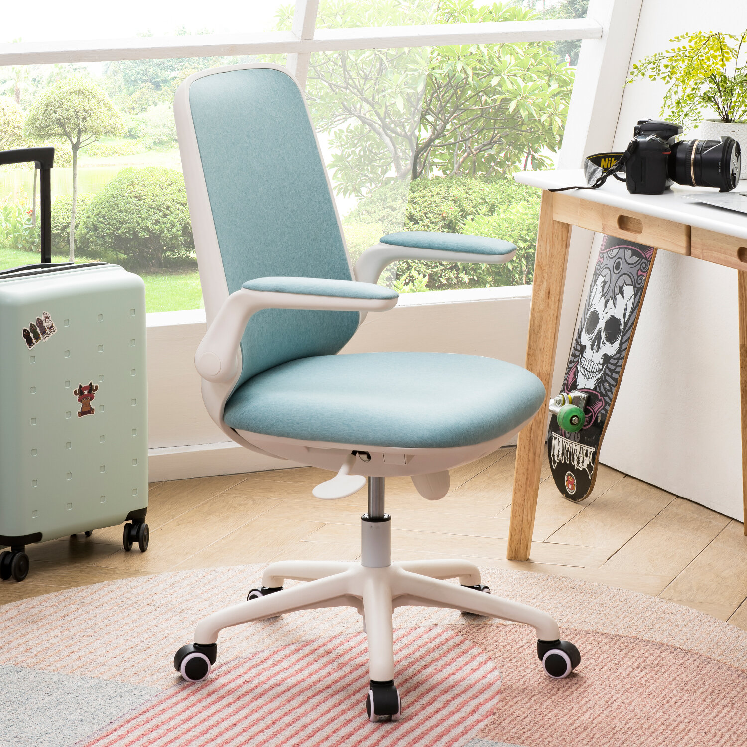 clear and gold office chair