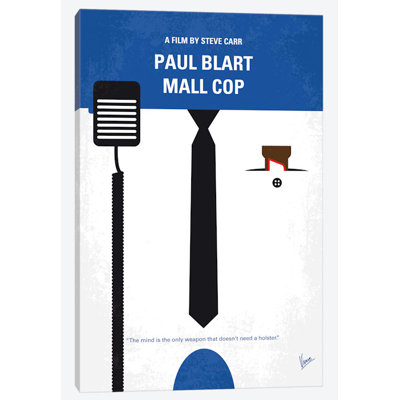 Paul Blart Mall Cop Minimal Movie Poster Vintage Advertisement on Wrapped Canvas East Urban Home Size 26 H x 18 W x 075 D