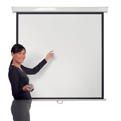 White Manual Projection Screen Symple Stuff 