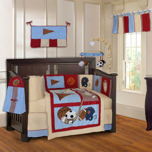 vintage sports crib bedding
