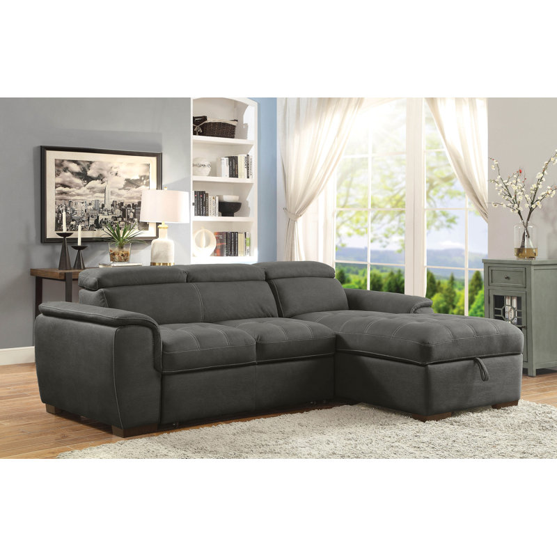 Orren Ellis Rossetti 96 Wide Right Hand Facing Sleeper Sofa Chaise Wayfair