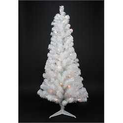 Northlight 4 White Artificial Christmas Tree With 100 Clear Lights 4 White Artificial Christmas Tree With 100 Clear Lights