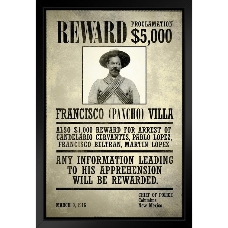 Pancho Villa Bandolier Photo Matted Framed Wall Art Print 20x26 inch