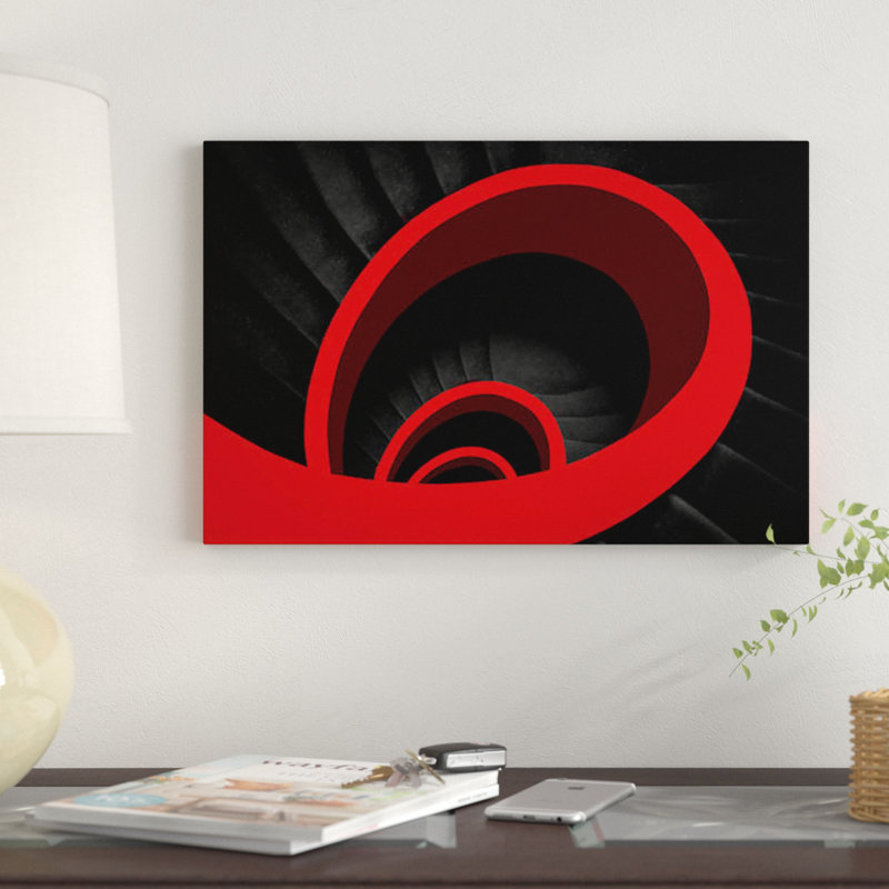 East Urban Home A Red Spiral By Inge Schuster Graphic Art Print On Wrapped Canvas Wayfair