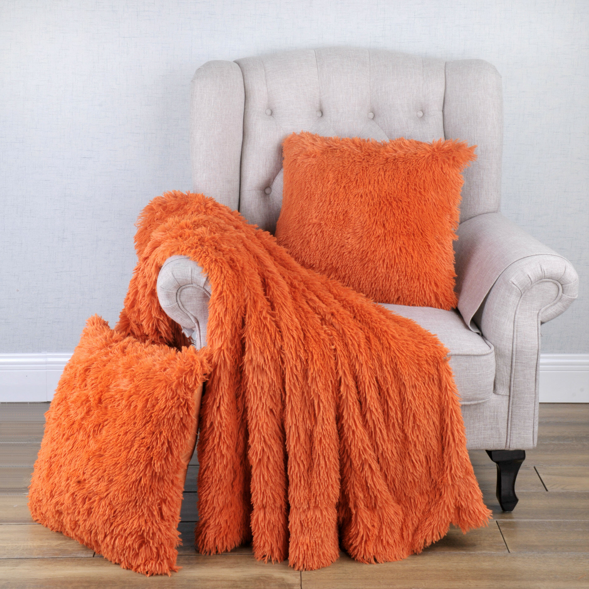 Ebern Designs Leong Shaggy Throw Reviews Wayfair