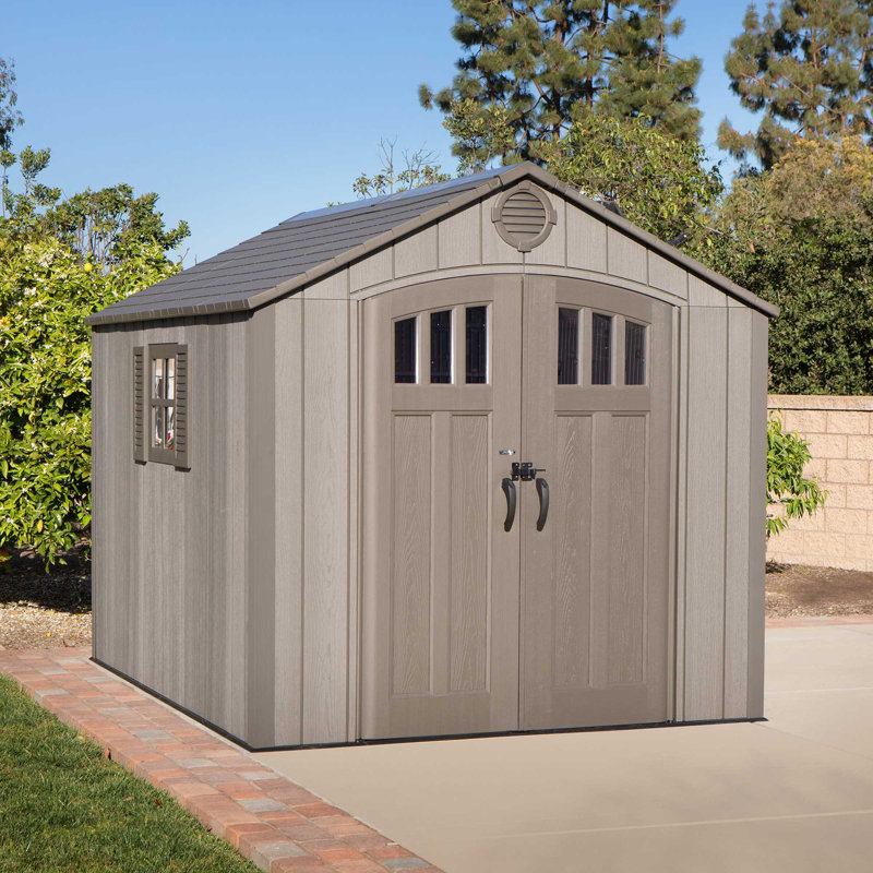 Lifetime 8 Ft W 10 Ft D Apex Plastic Shed Wayfair Co Uk