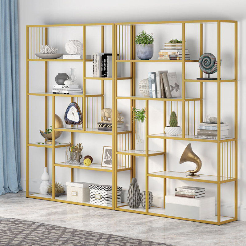 Everly Quinn Adalric Etagere Bookcase Wayfair