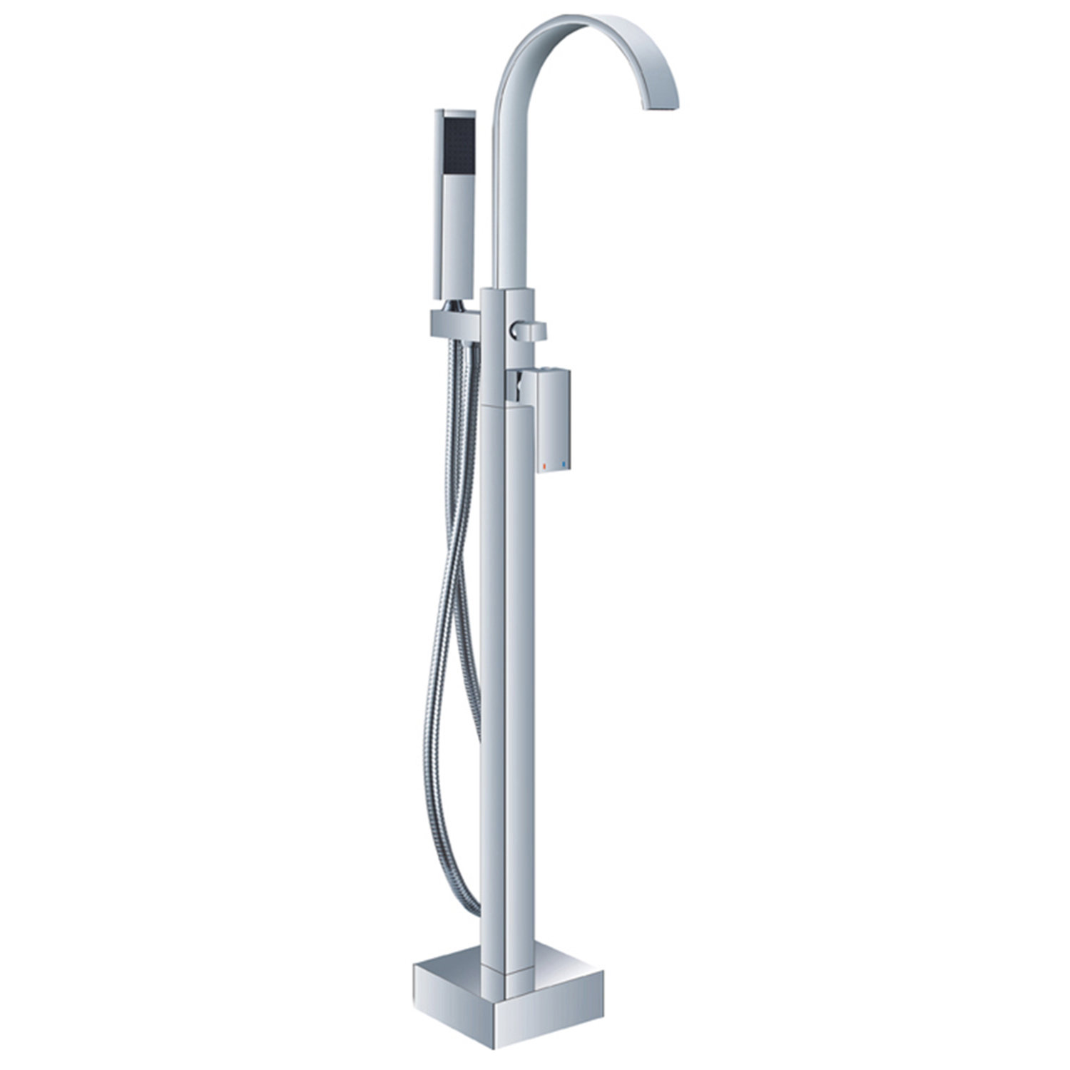 Helixbath Modern Single Handle Floor Mount Freestanding Tub Filler Helixbath Modern Single Handle Floor Mount Freestanding Tub Filler