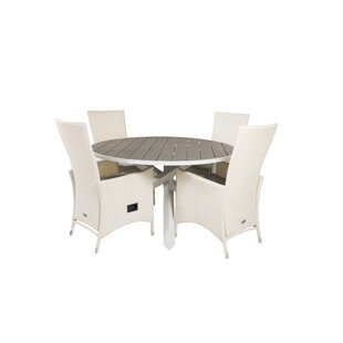 Akia 4 Seater Dining Set With Cushions By Sol 72 Outdoor
