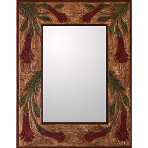 Brown Wall Mirror leather & faux leather mirrors you'll love | wayfair Brown Wall Mirror leather & faux leather mirrors you'll love | wayfair