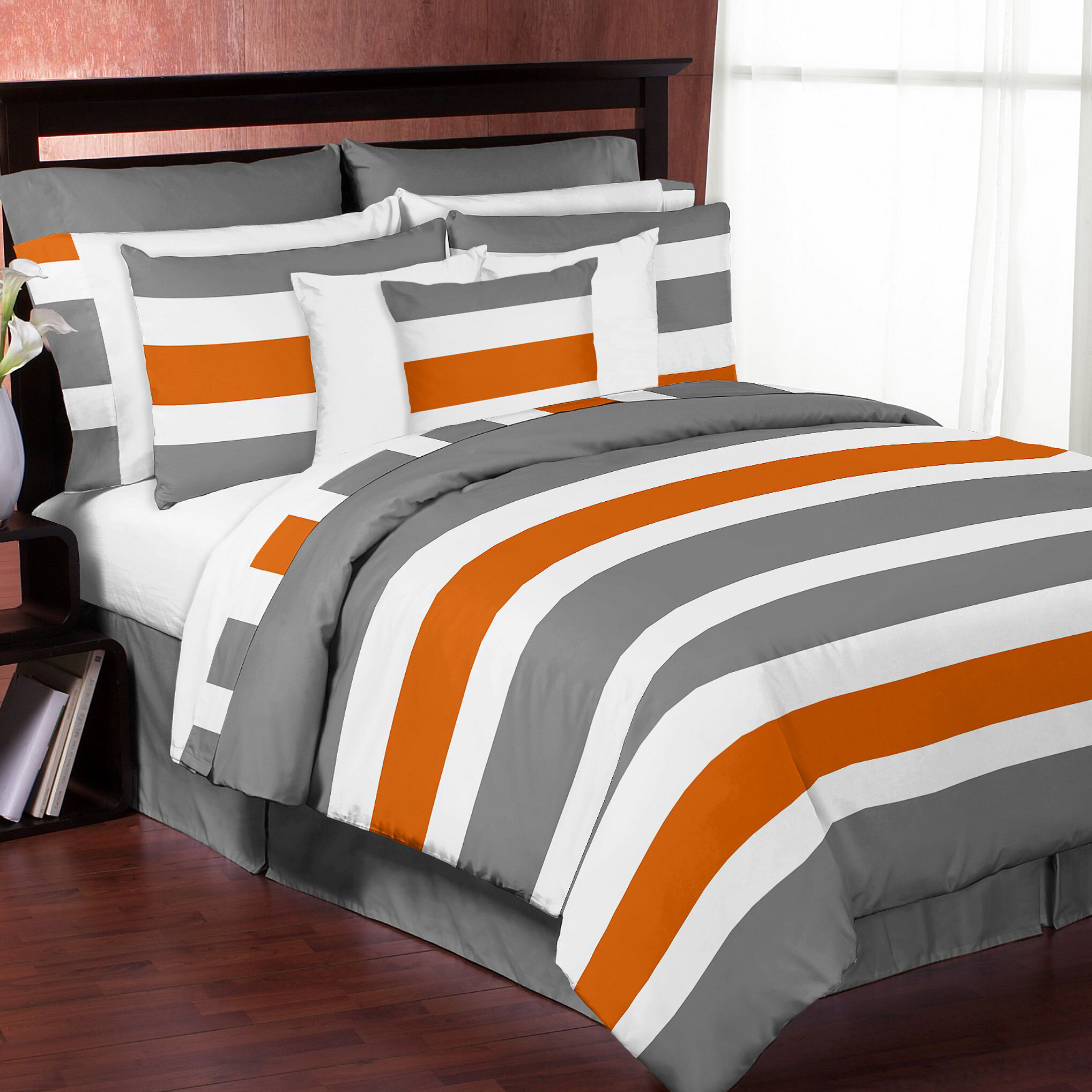 orange kids bedding