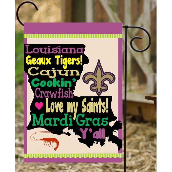 Louisiana Geaux Tigers Double Sided Soft Flag  **GARDEN SIZE**   FG1188