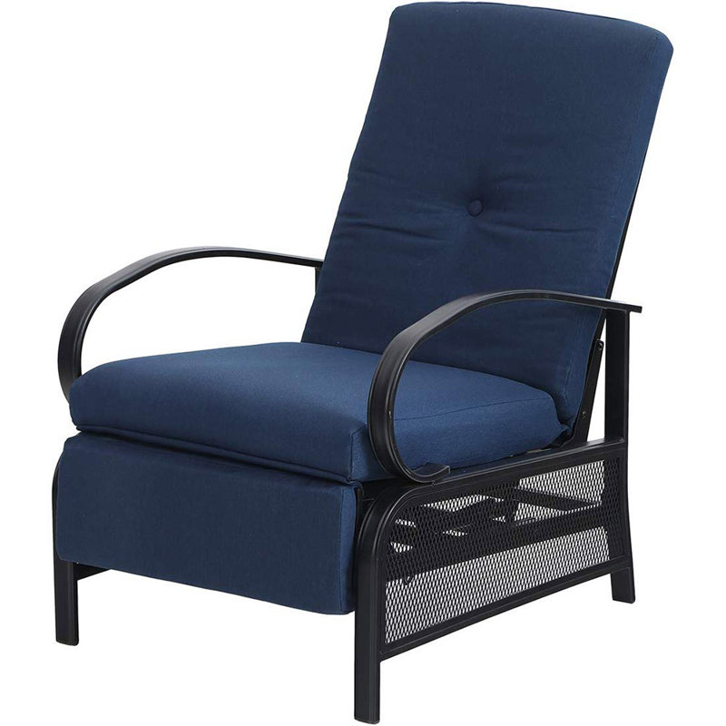 Rowles Adjustable Relaxing Recliner Patio Chair with Cushions