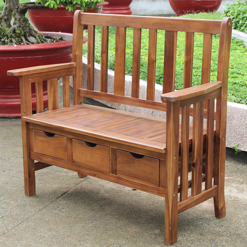 Breakwater Bay Corbin Wood Storage Bench Reviews Wayfair