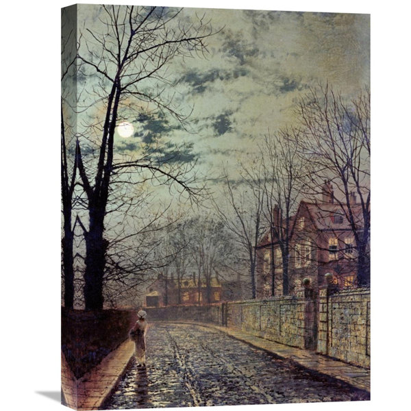 Global Gallery A Moonlit Road By John Atkinson Grimshaw Painting