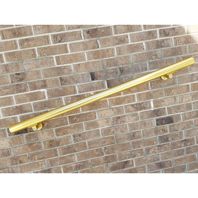 48 Anodized Handrail Aluminum Stainless Steel Look Aress Finish Gold