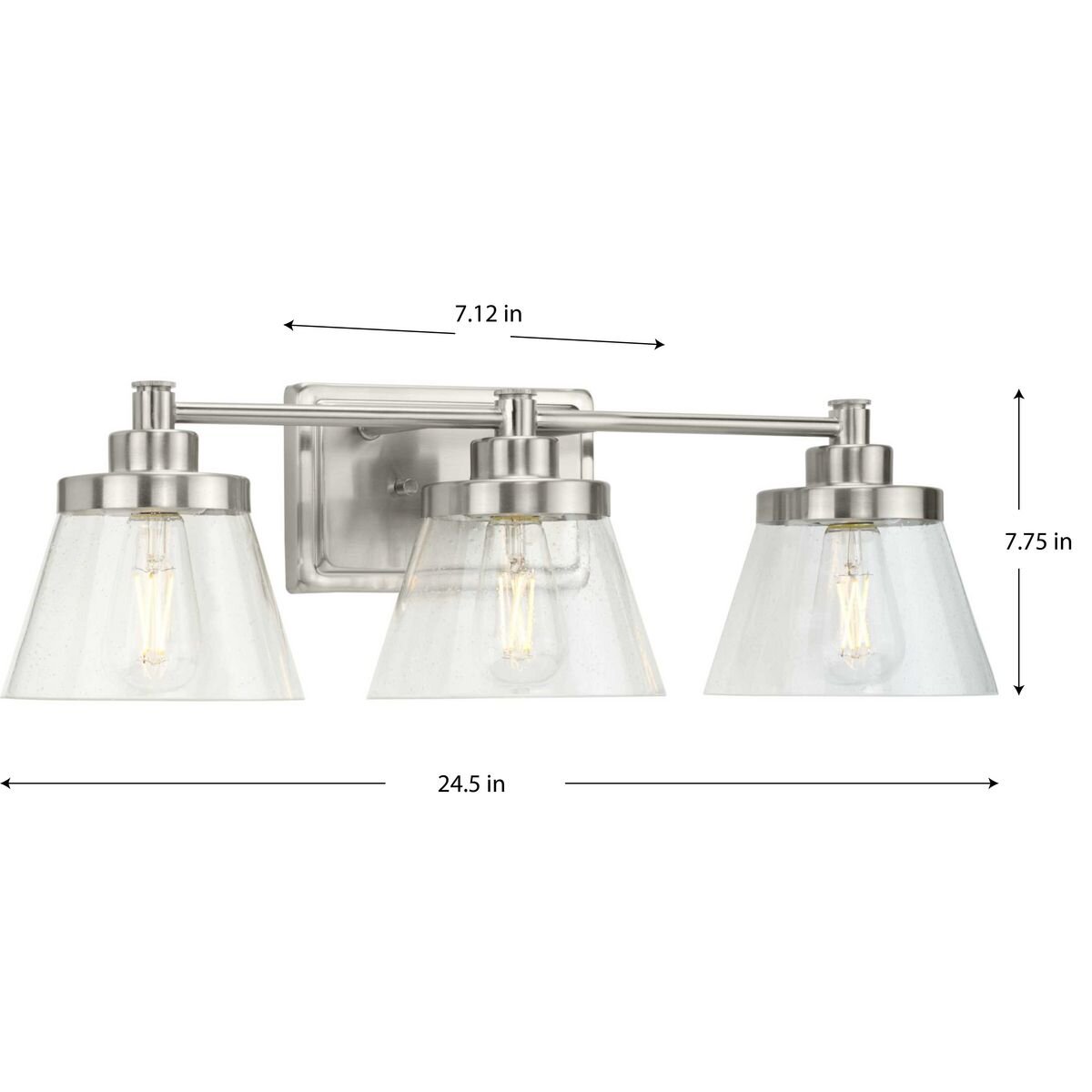 Beachcrest Home Rawtenstall 3 - Light Dimmable Vanity Light | Wayfair