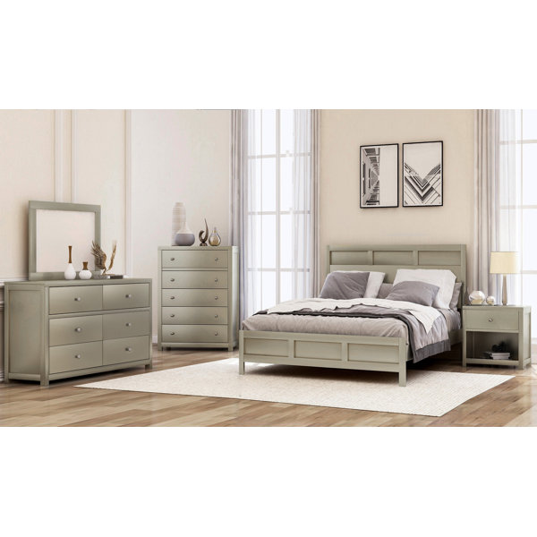 Winston Porter Anjo Solid Wood Platform 6 Piece Bedroom ...