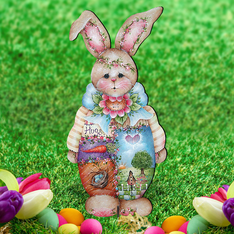 The Holiday Aisle Decor Bunny For Front Porch Lawn Art Wayfair
