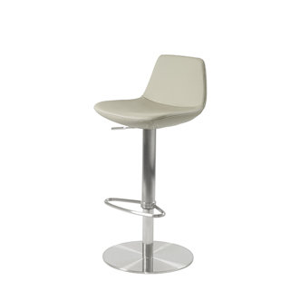 Shinn Piston Adjustable Height Swivel Bar Stool by Brayden Studio
