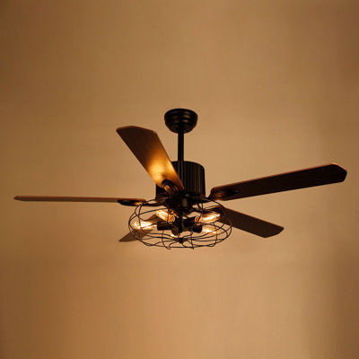 Black Industrial Style Ceiling Fans You'll Love in 2019 ...