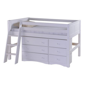 Isabelle Twin Low Loft Bed with Storage by Viv + Rae
