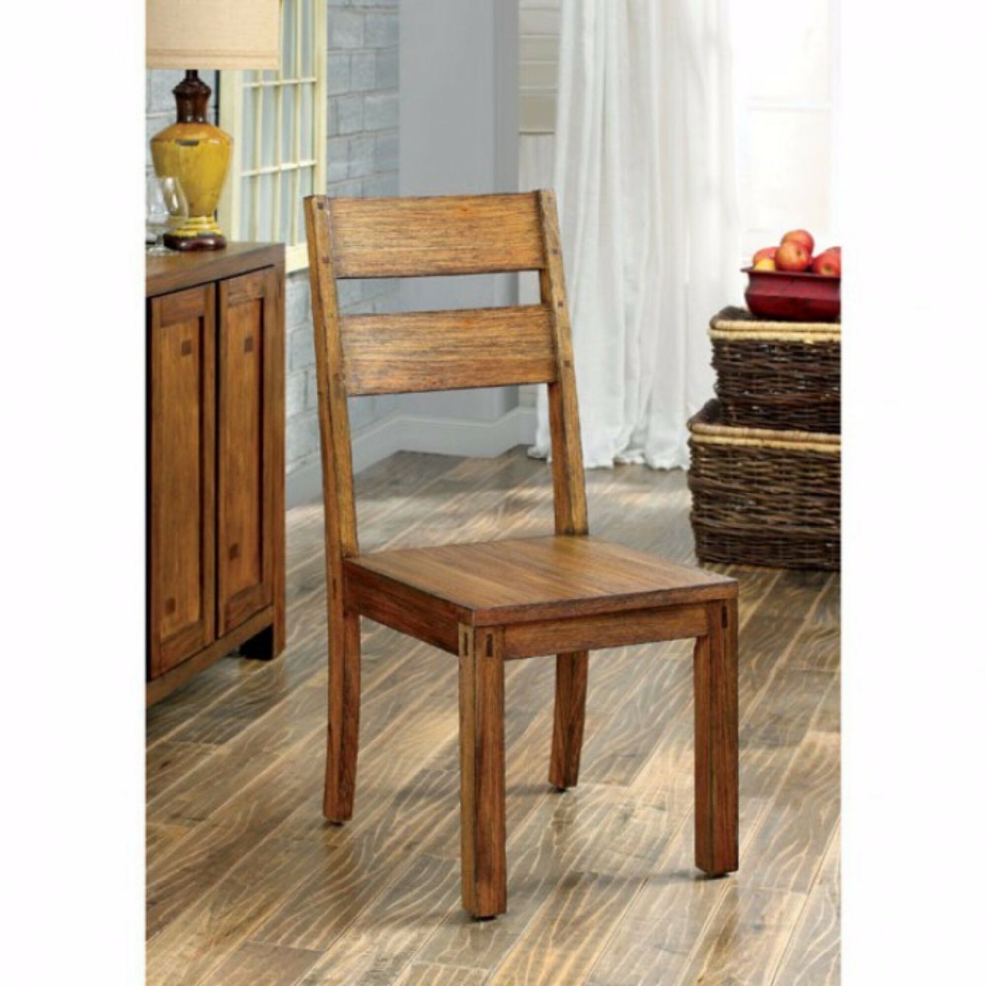 ramsay rustic solid wood dining chair